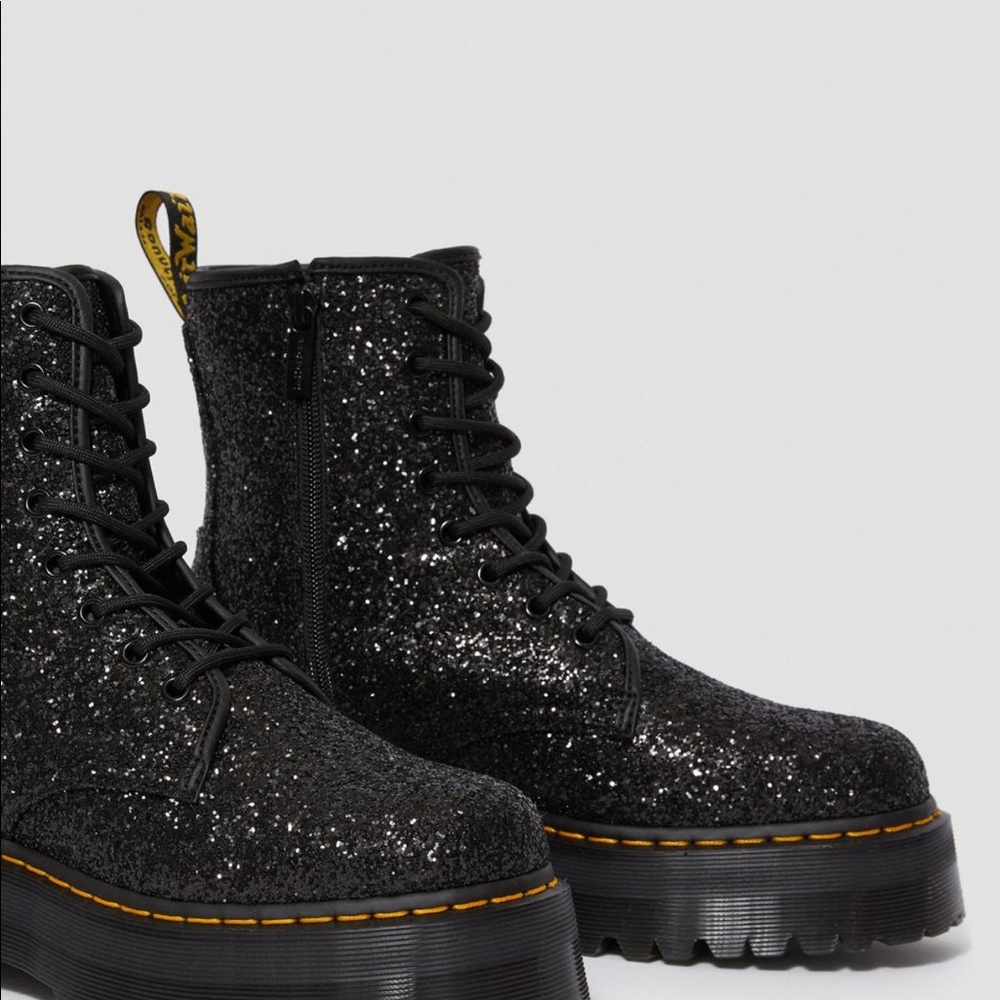 Dr.Marten JADON GLITTER  BLACK CHUNKY GLITTER - Picture 3 of 16